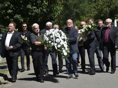 Pohřeb Františka Čuby ve Slušovicích 3. 7. 2019.