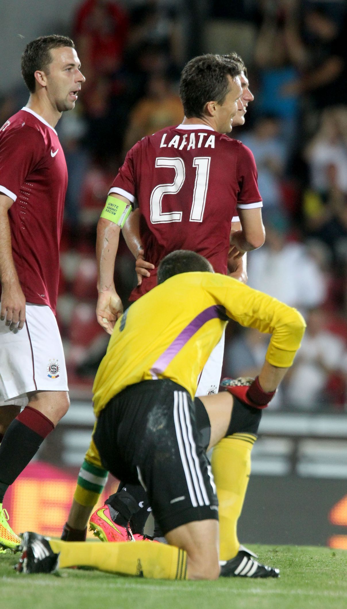 LM, Sparta-Tallin: David Lafata (21) slaví gól