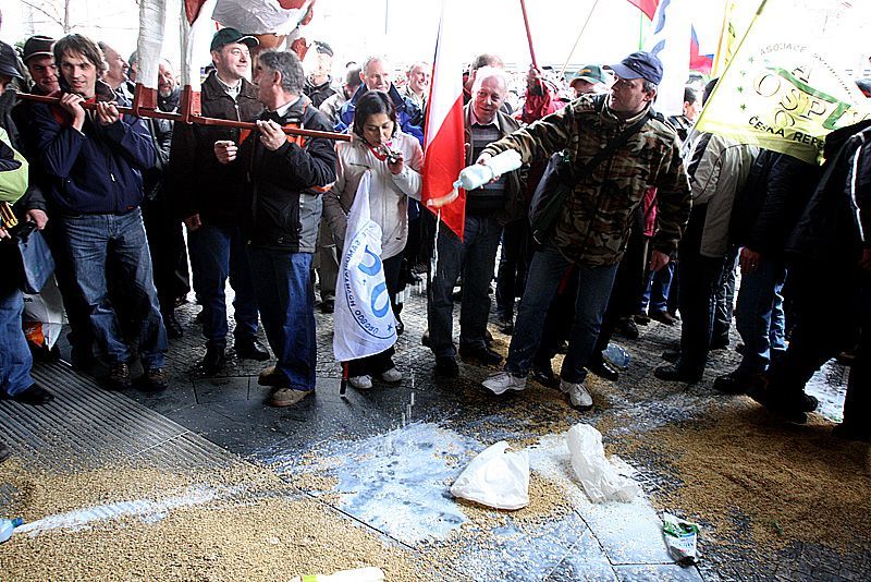 Demonstrace zemědělců v Praze