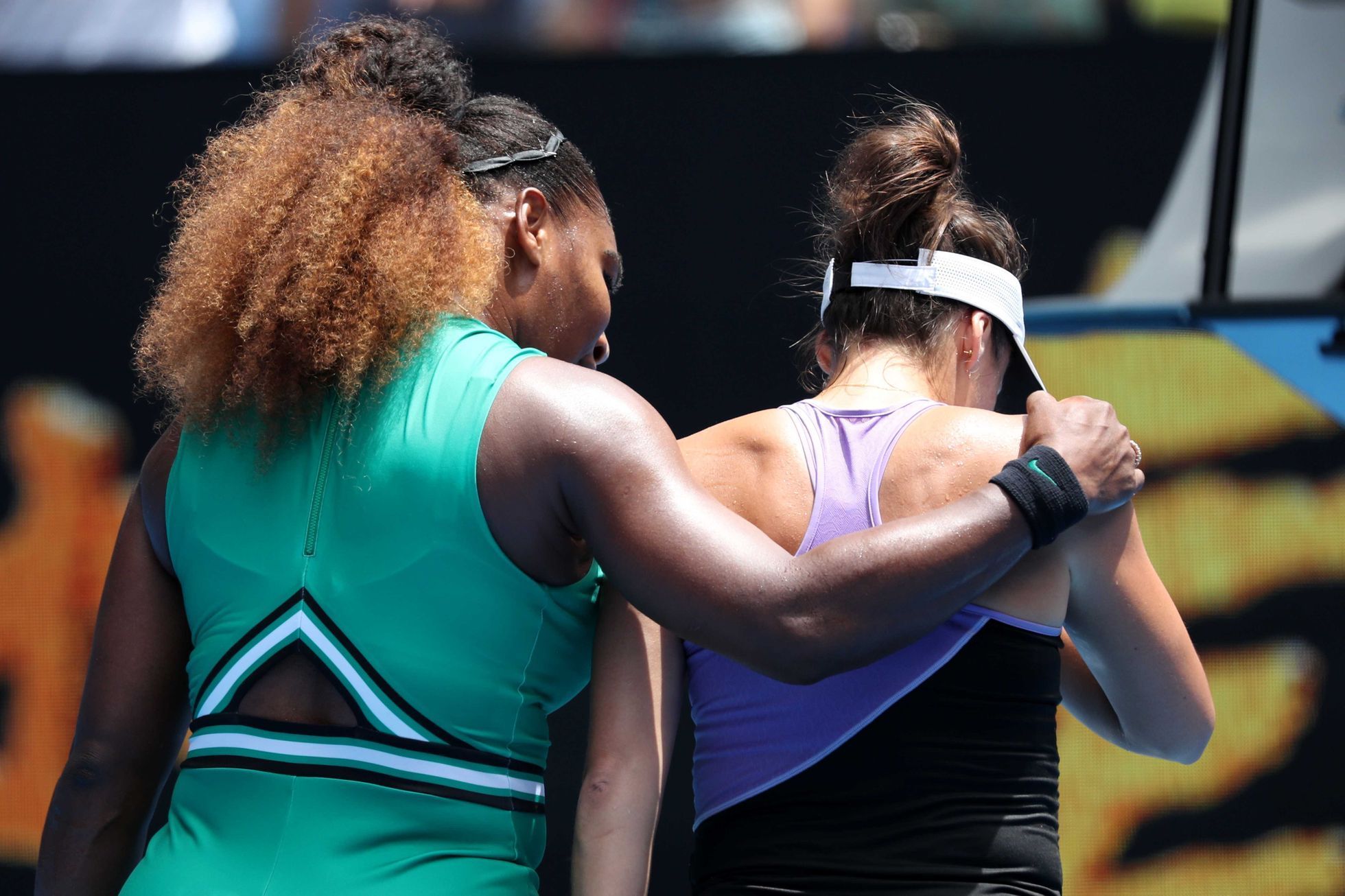 tenis, Australian Open 2019, Serena Williamsová utěšuje Tatjanu Mariaovou