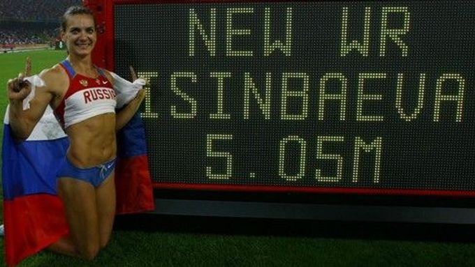 Tyčkařka Jelena Isinbajevová, držitelska světového rekordu, přijede do Prahy