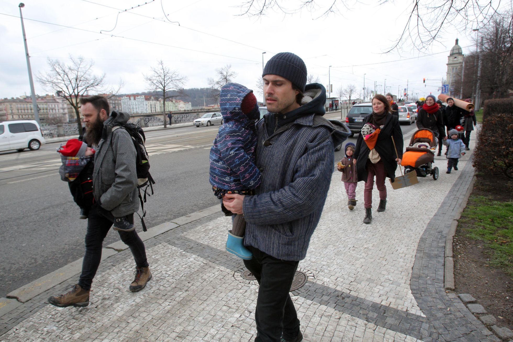 Demonstranti z Kliniky na ÚZSVM
