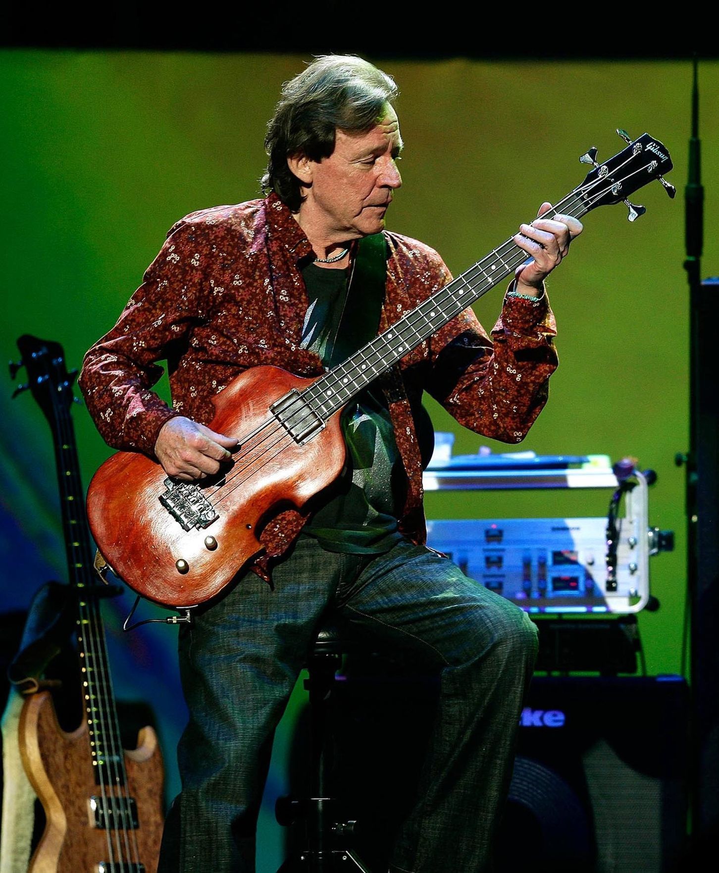 File photograph of bass player Jack Bruce of the supergroup Cream performing during a concert at the Royal Albert Hall in London