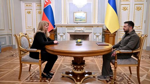 Slovenská prezidentka Zuzana Čaputová se v Kyjevě potkala se svým ukrajinským protějškem Volodymyrem Zelenským.