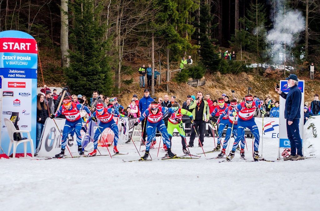 Biatlonová exhibice v Jablonci nad Nisou 2015