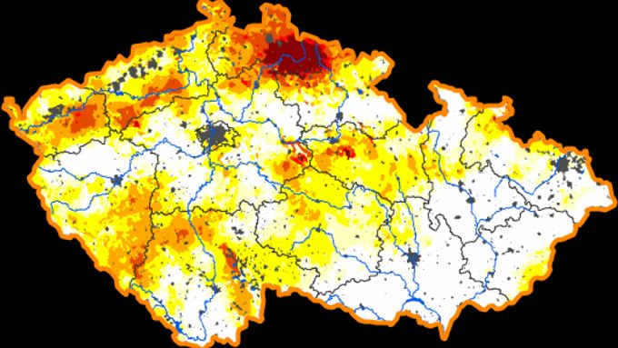 Aktuální stav sucha v Česku k 18. 8. 2019