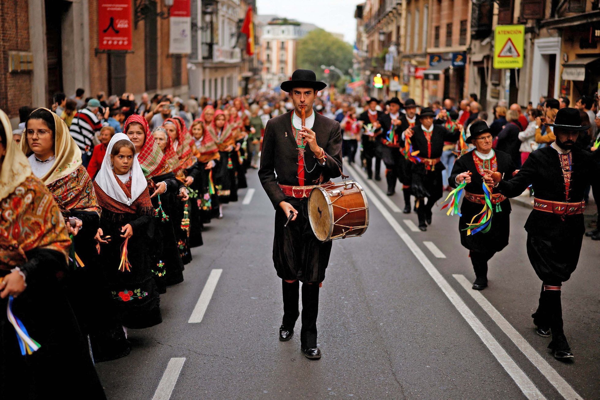 Španělsko, Madrid, ovce, pochod, tradice