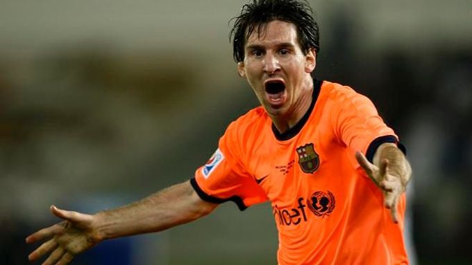 Lionel Messi slaví gól