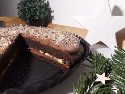 BLOG Rychlé Fit recepty: Brownies dort s krémem