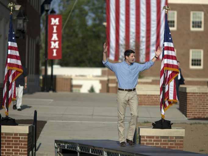 Paul Ryan na shromáždění v Ohiu.