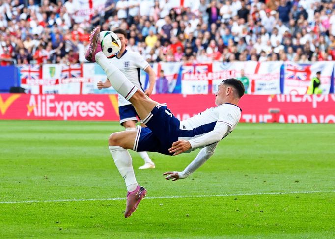 Phil Foden ve čtvrtfinále Eura 2024 Anglie - Švýcarsko