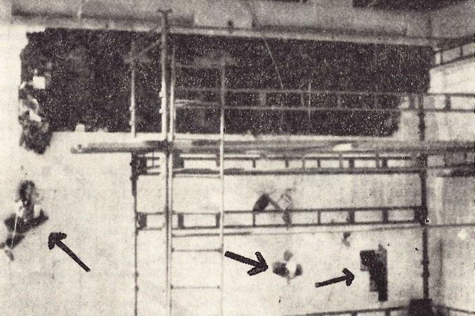 Dobový snímek z vyšetřování epidemie ve Vrbenského lázních ve Střekově v Ústí nad Labem. Nedatováno