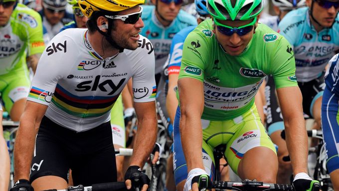 Mark Cavendish a Peter Sagan. Na Tour dominoval Slovák, jak dopadne olympiáda?
