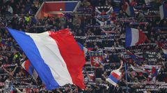 Fanoušci Olympique na zápase EL Lyon - Sparta