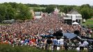 Sept. 1, 2012 "The overview of a campaign rally in Urbandale, Iowa. This view was from a scissors lift just above the press stand."