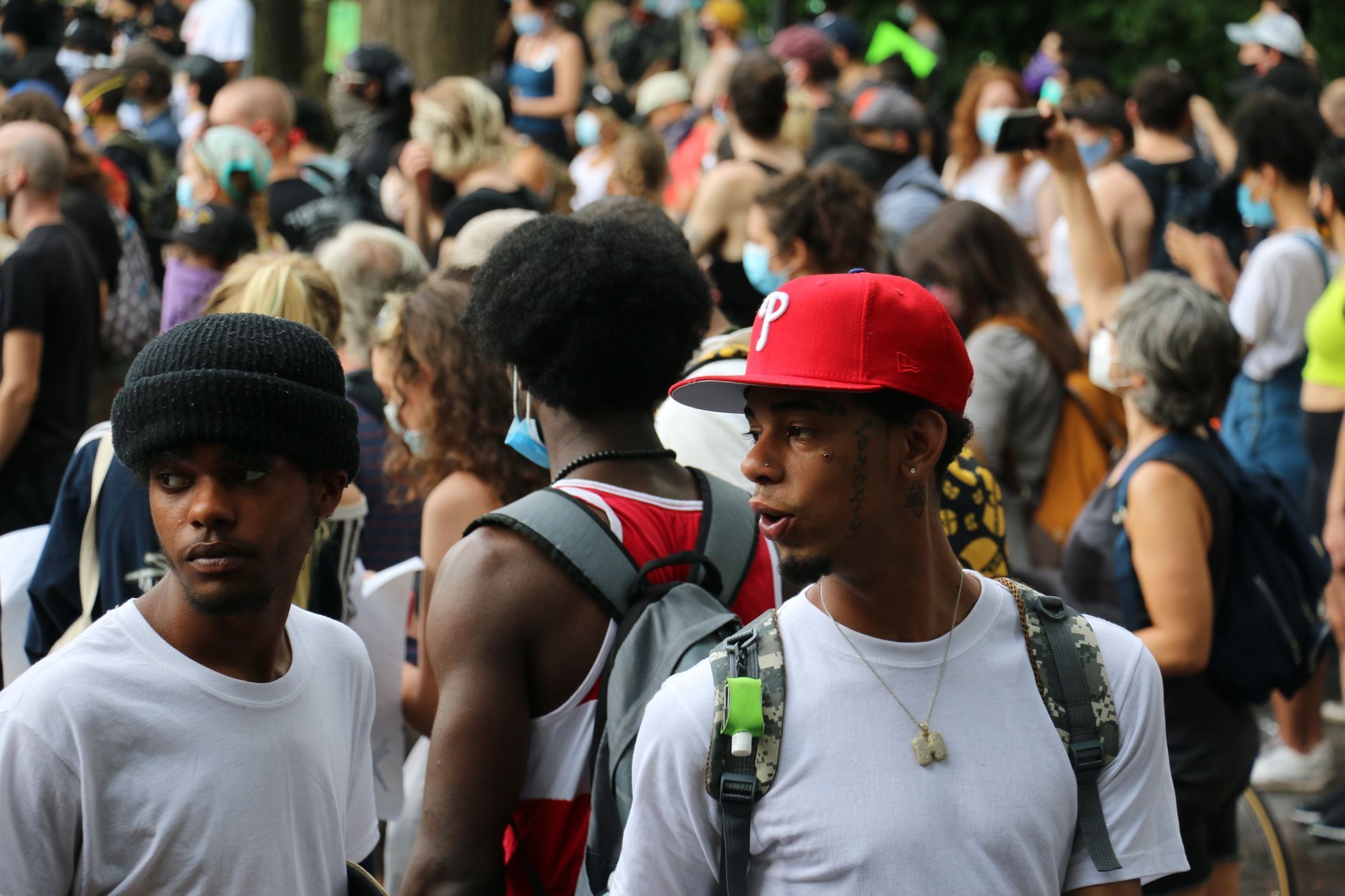 USA rasismus pandemie koronavirus New York demonstrace
