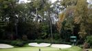 Golf - The Masters - Augusta National Golf Club - Augusta, Georgia, U.S. - November 12, 2020 Tiger Woods of the U.S. lines up his putt on the 13th green during the first