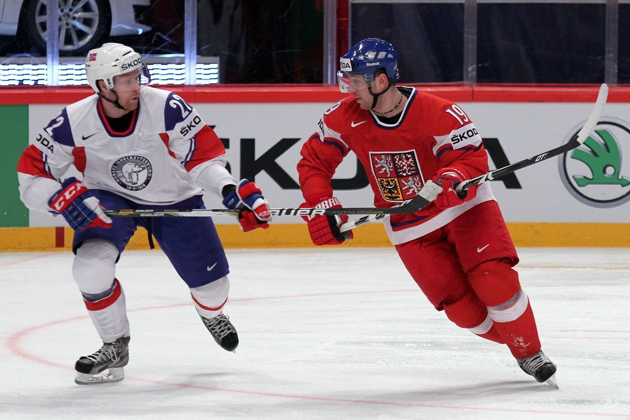 Hokej, MS 2013: Česko - Norsko: Jiří Tlustý - Martin Ryomark