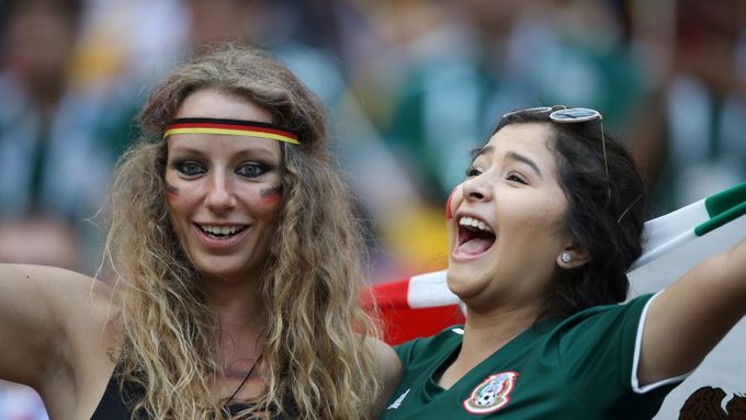 Fanoušci na zápase Německo - Mexiko na MS 2018
