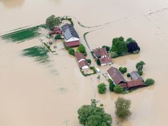 Záplavy v bavorském Simbachu na Innu.