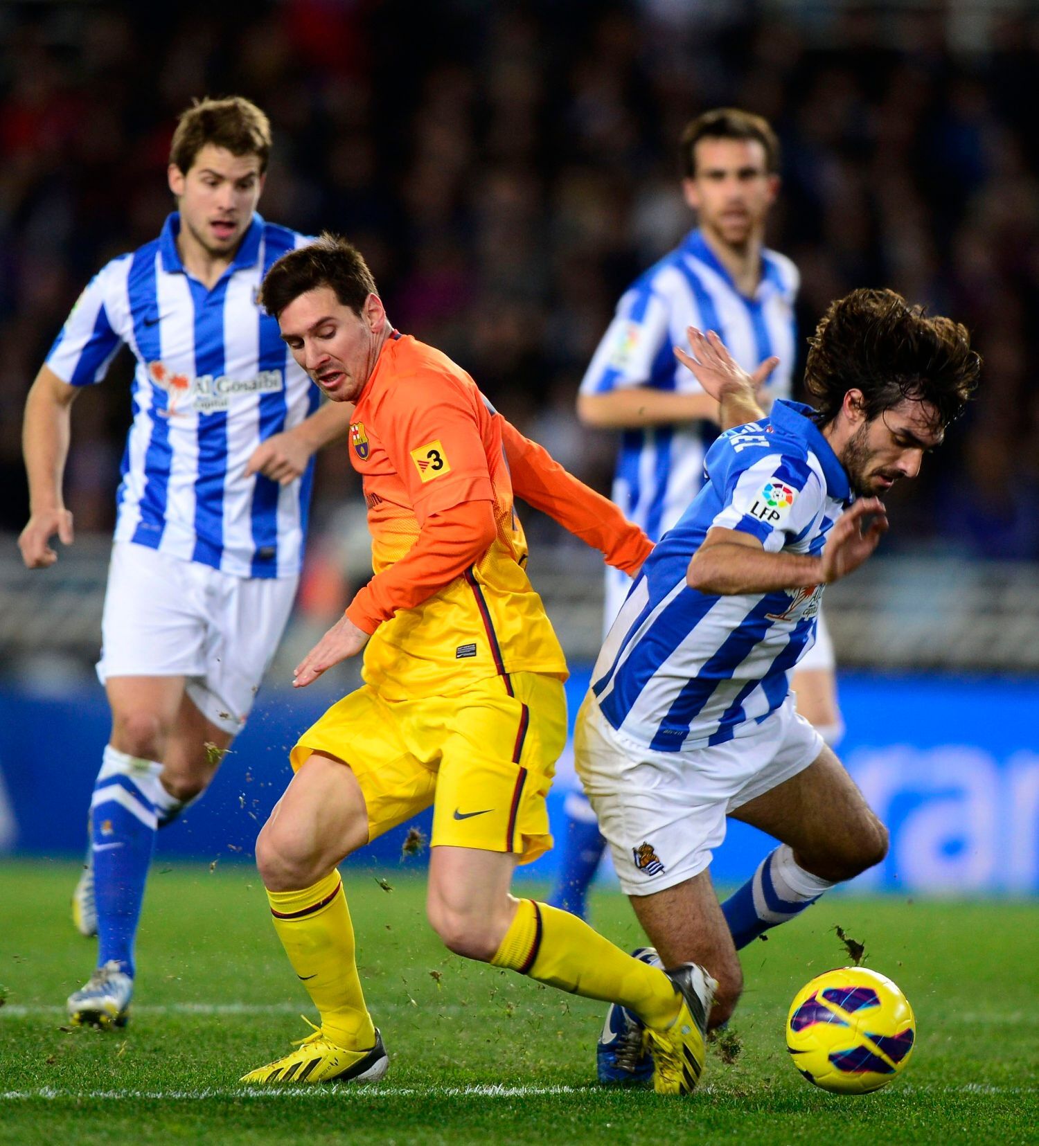 španělská liga, San Sebastian - FC Barcelona: Carlos Martinez - Lionel Messi