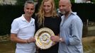 Jozef Ivanko, Petra Kvitová a David Kotyza po Wimbledonu 2011