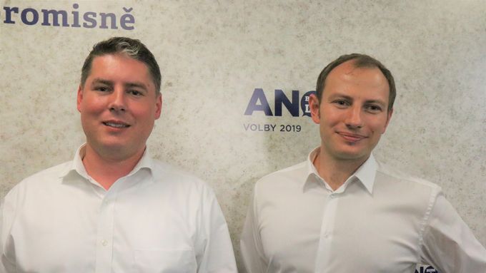 Martin Hlaváček (vlevo) a Ondřej Knotek, dvě nové tváře, které patří do pětice hlavních kandidátů hnutí ANO do Evropského parlamentu.