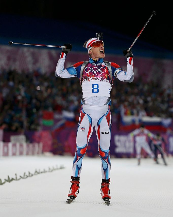 Soči 2014, biatlon, stíhačka: Ondřej Moravec