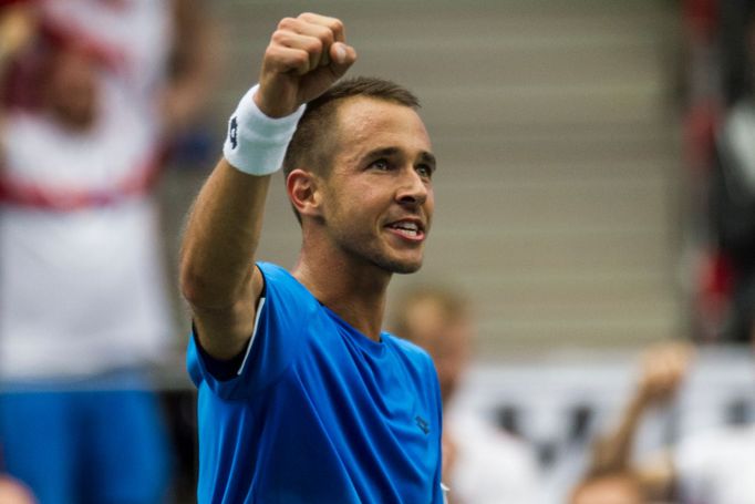 Davis Cup 2016 Česko vs. Francie: Lukáš Rosol - Jo-Wilfried Tsonga