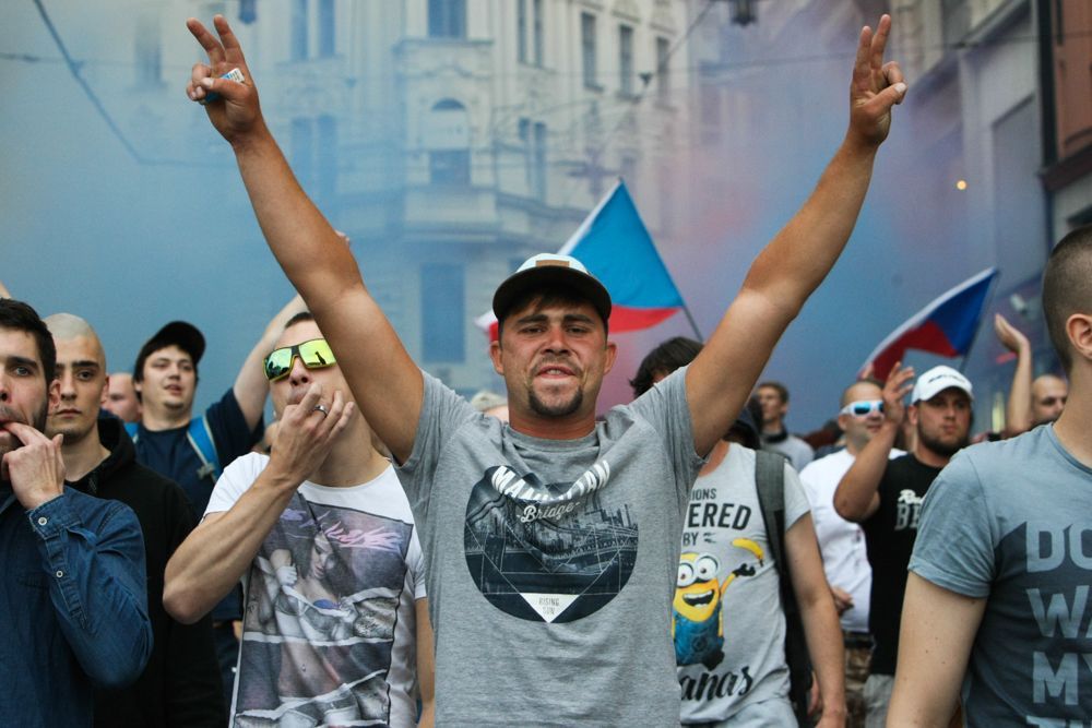 Demonstrace proti imigrantům v Brně