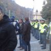 Demonstrace Dělnické mládeže před úřadem vlády