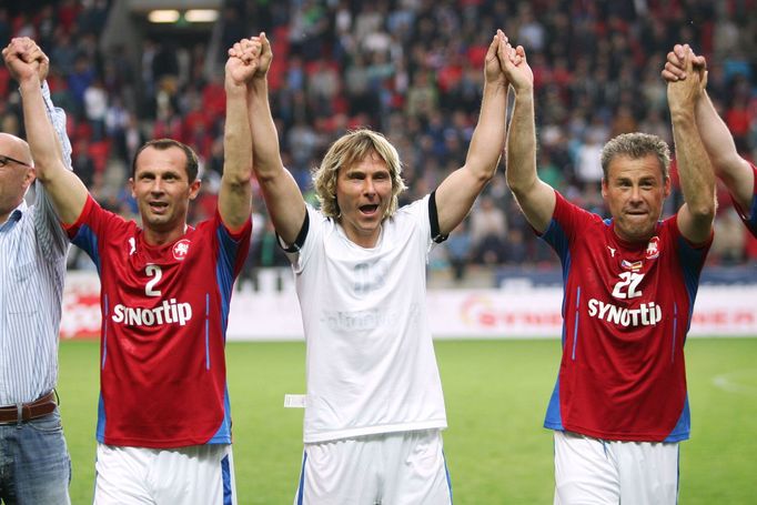 ČR "96"-Německo "96": Radoslav Látal, Pavel Nedvěd a Pavel Hapal