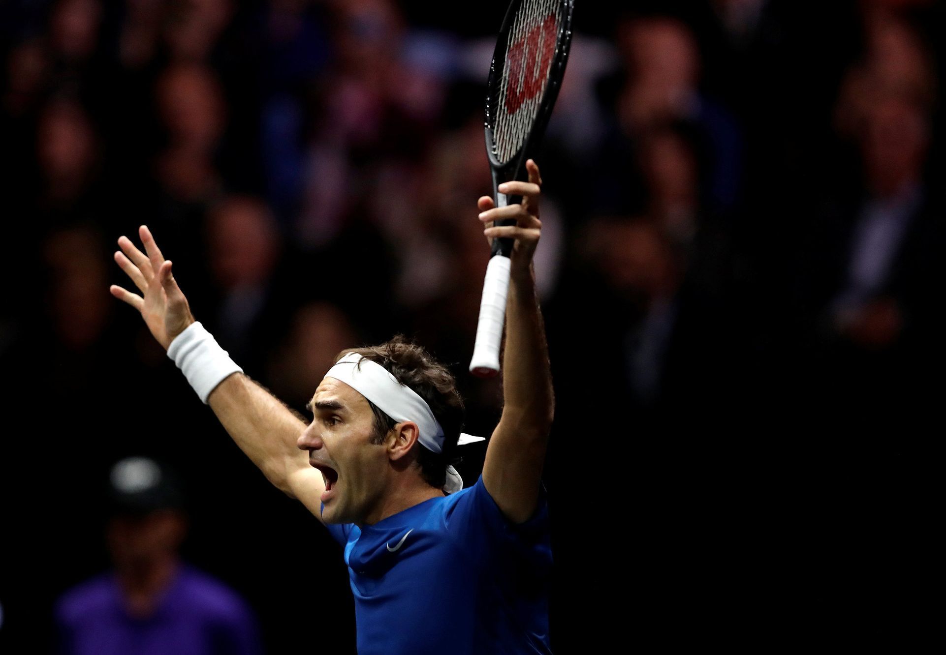 Roger Federer slaví první Laver Cup