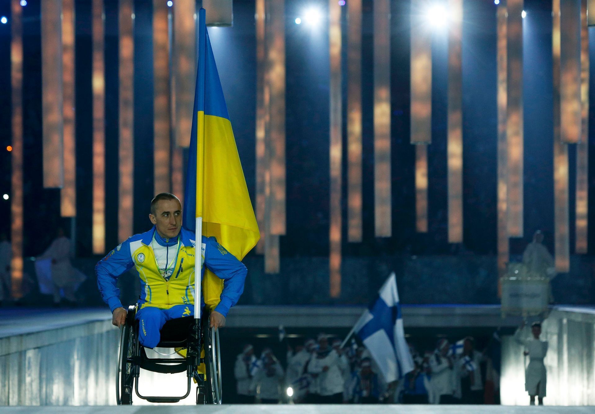 Paralympiáda Soči 2014: slavnostní zahájení (Ukrajina, Michailo Tkačenko)