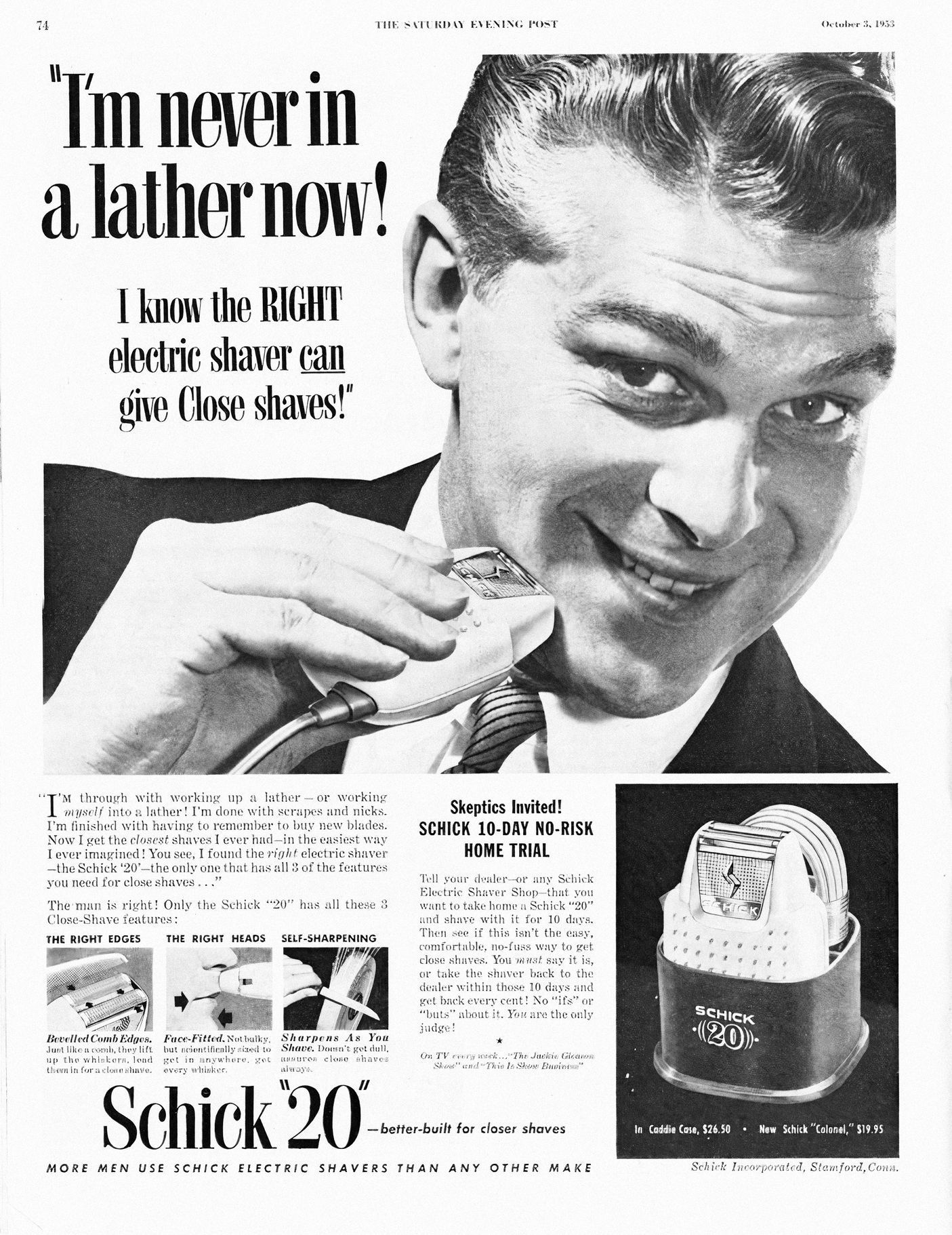 Jednorázové užití / Fotogalerie / Gillette / Před 120 lety požádal americký vynálezce King Camp Gillette o první patent na holicí strojek s vyměnitelnými čepelkami.