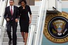 Barack Obama se svou chotí Michelle.