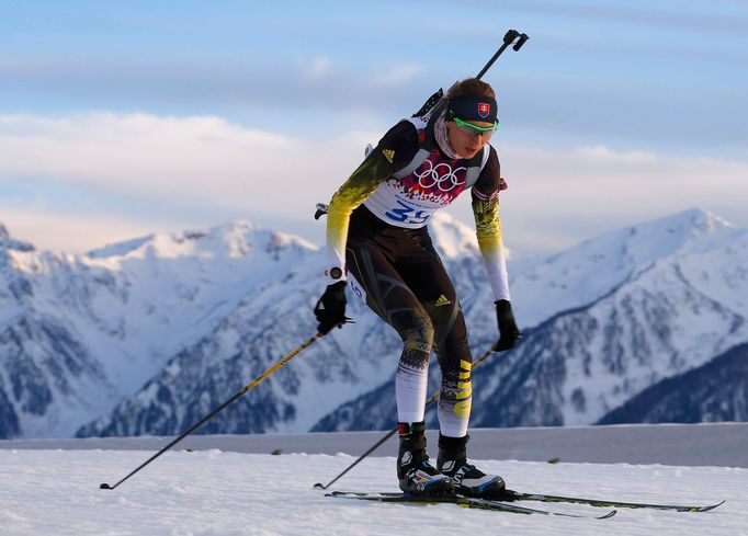 Soči 2014, biatlon, 15 km Ž: Anastasia Kuzminová, Slovensko