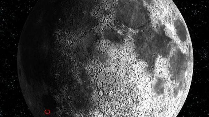 Zde, v kráteru zvaném Jezero znamenitosti, skončilo první evropské kosmické těleso, které se dotklo měsíce.