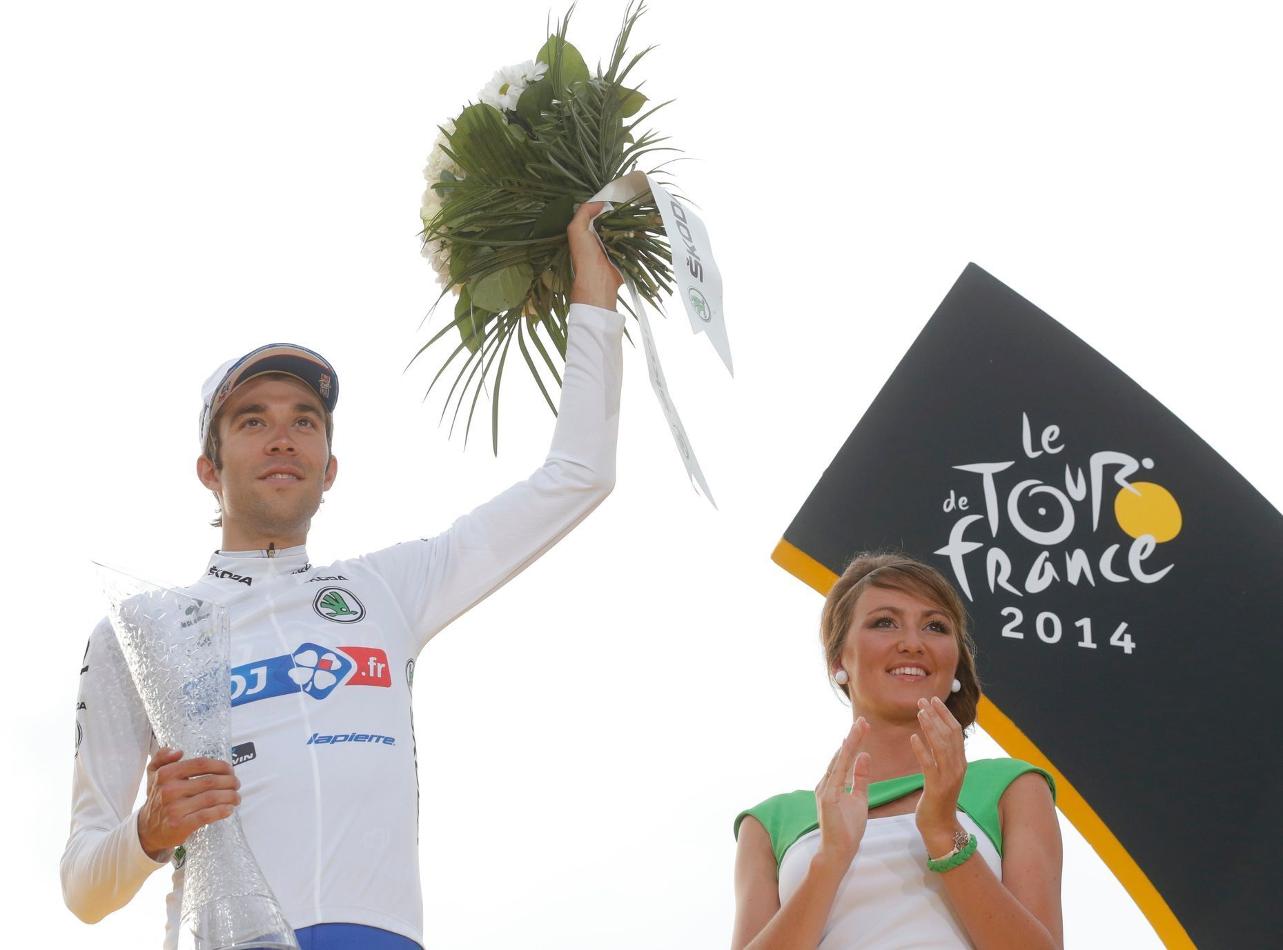 Pinot s bílým trikotem na Tour de France 2014