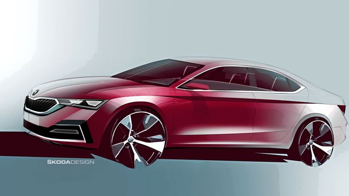 Nová Škoda Octavia se pomalu odhaluje. Automobilka zveřejnila první skici