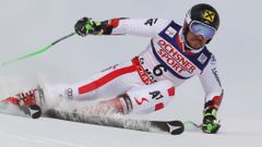 Marcel Hirscher v obřím slalomu na MS 2017