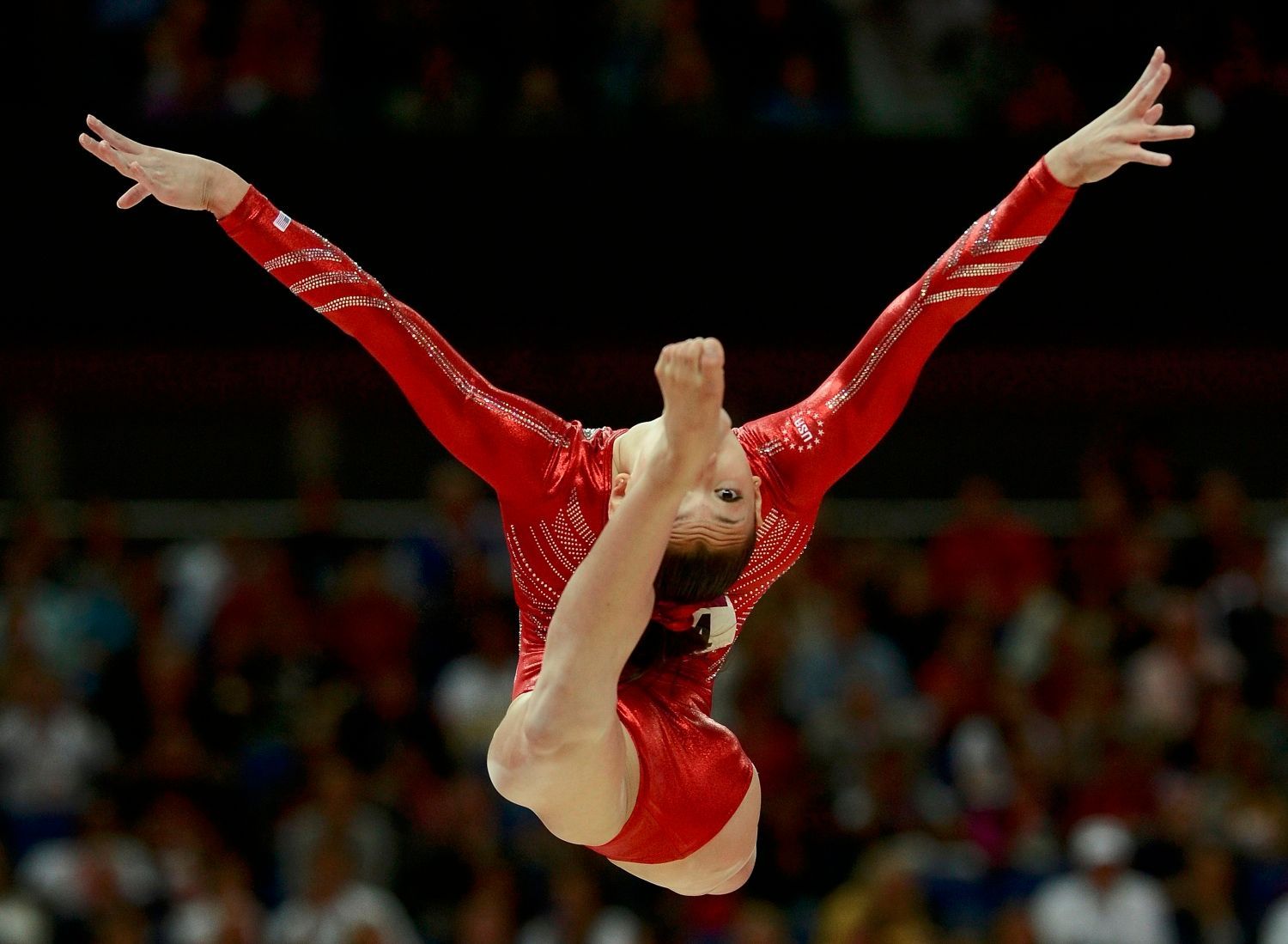 Americká gymnastka Kyla Rossová během OH 2012 v Londýně.