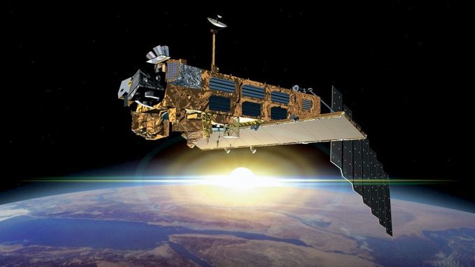 Satelit Envisat Evropské vesmírné agentury (ESA). Ilustrační foto.