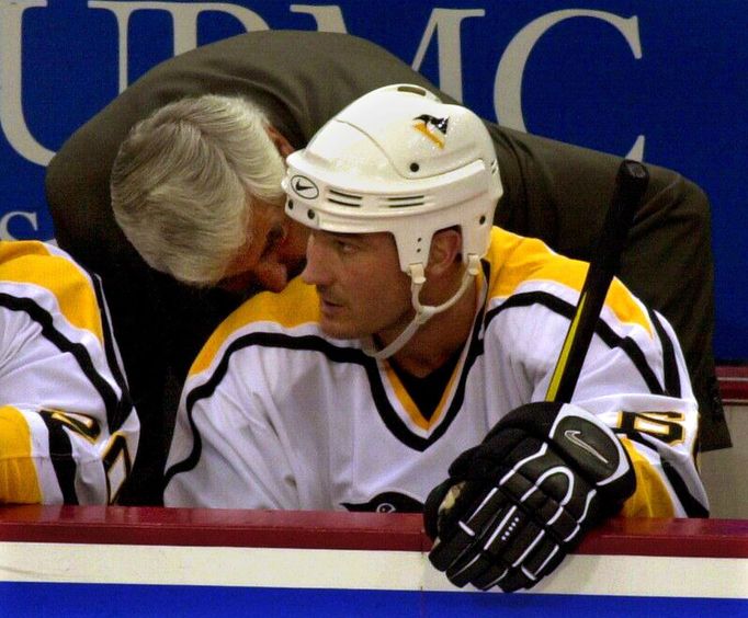 Mario Lemieux a trenér Ivan Hlinka (2001)