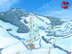 Mapka lyžařského a snowboardového areálu na Javorníku