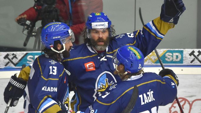 Kladno - Chomutov, Jaromír Jágr, radost, baráž