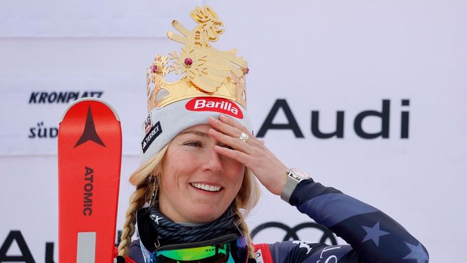 Mikaela Shiffrinová po vítězství v obřím slalomu na Kronplatzu