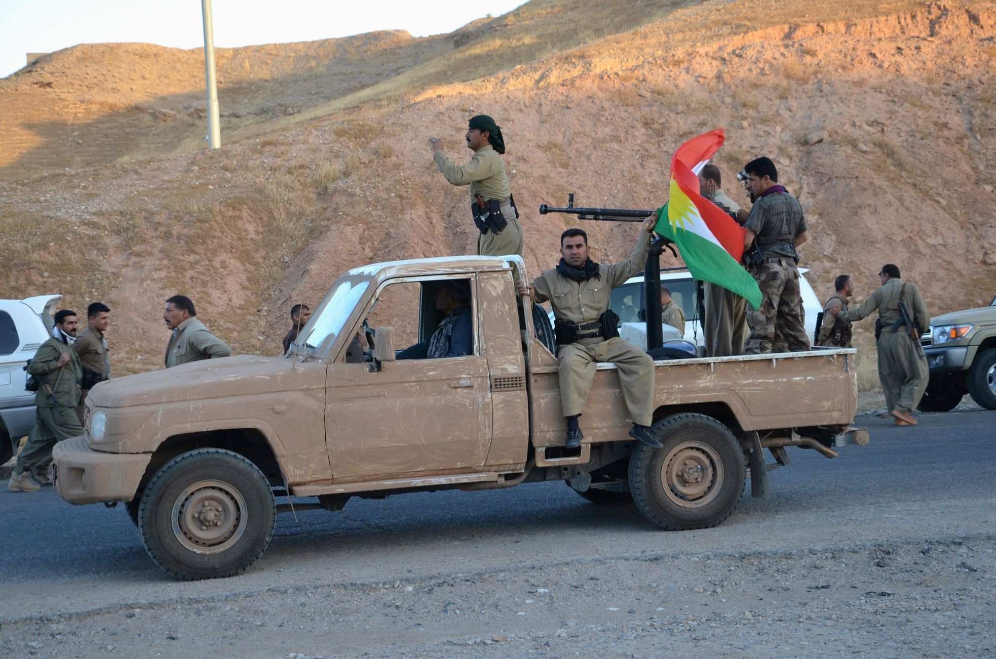 Kurdské jednotky bojující s Islámským státem v Iráku.