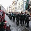 Hornický pochod Prahou ke svátku svaté Barbory a sto letům republiky