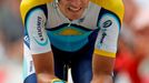 Andreas Kloden ze stáje Astana bojuje na trati časovky Tour de France v Monaku.